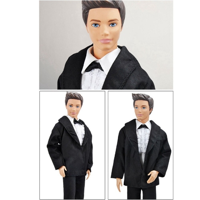Kit com Roupas Vestidos e Sapatos para Bonecas Barbie e Ken
