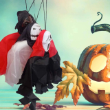 Fantasma Decorao de Halloween Preto