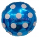 Balo tamanho 18 polegadas +- 45 cm modelo Redondo cor Azul com Bolinhas Brancas VENDA MNIMA NESSE PREO  6 UN