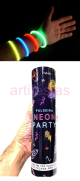 Pulseira Neon Party, Tubo com 100 Unidades de 7 Cores Variadas.
