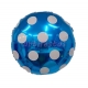 Balo tamanho 18 polegadas +- 45 cm modelo Redondo cor Azul com Bolinhas Brancas VENDA MNIMA NESSE PREO  6 UN
