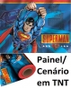 Painel/Cenrio em TNT temtica Superman tamanho 1,40mts x 1,03 mts