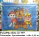 Painel/Cenrio em TNT temtica Patrulha Canina Marshall Chase Rubble tamanho 1,40mts x 1,03 mts