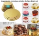 Base para Bolo Cake Board Redonda com Dimetro de 200mm (20cm) Cor Dourada