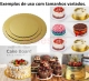 Base para Bolo Cake Board Redonda com Dimetro de 280mm (28cm) Cor Dourada VENDA MNIMA NESSE PREO 6 UN