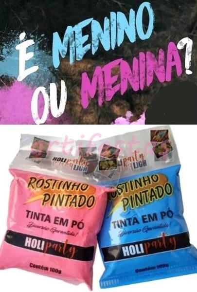 Tinta em P Holi Party Kit Ch de Revela o 2 pacotes de 100