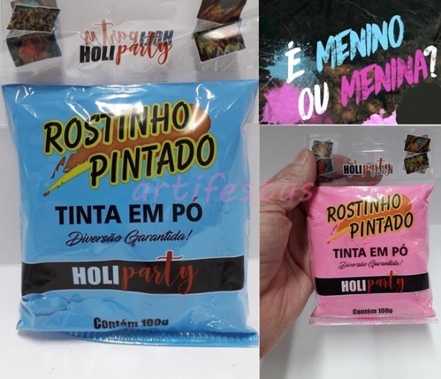 Tinta em P Holi Party Kit Ch de Revela o 2 pacotes de 100