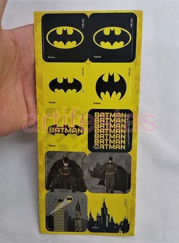 Adesivo Quadrado 4x4cm Batman Geek Pacote com 30 Unidades por R$11,90