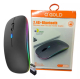 Mouse sem fio Recarregvel Bluetooth + 2.4 Ghz Luminoso AGold-MS-03