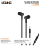 Fone de Ouvido com Fio e Microfone Intra Auricular - Lelong LE-0201
