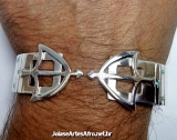 BRACELETE OXOSSI EM PRATA 950 C/ PEDRAS