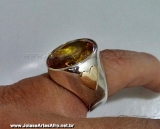 Anel OXUM - Pedra Topazio Amarelo