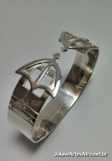 BRACELETE OXOSSI EM PRATA 950 C/ PEDRAS
