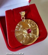 MEDALHA EXU TIRIRI EM OURO 18K