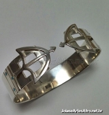 BRACELETE OXOSSI EM PRATA 950 C/ PEDRAS