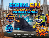 Bota elastico lateral Solado PVC com biqueiraem PVC  