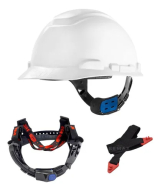 Capacete 3M com cerneira e jugular Branco linha H-700