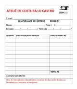 Tales e Blocos de pedidos  Personalizados