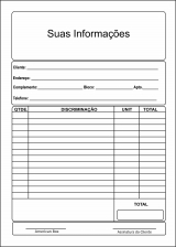 Tales e Blocos de pedidos  Personalizados