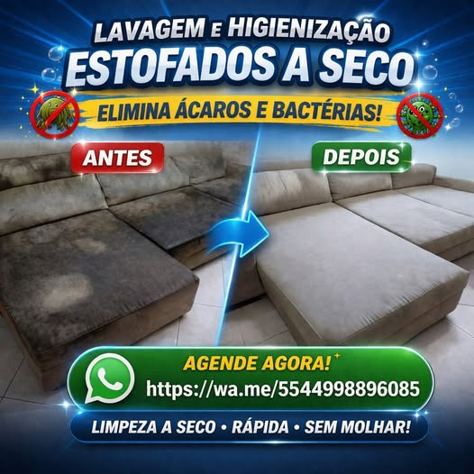  Limpeza de sof� a seco em Maring� 