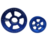 KIT POLIAS EM ALUMNIO ALTERNADOR E MOTOR AZUL MALTA