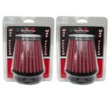 PAR FILTRO DE AR ESPORTIVO VERMELHO SOLEX 40 RACE CHROME