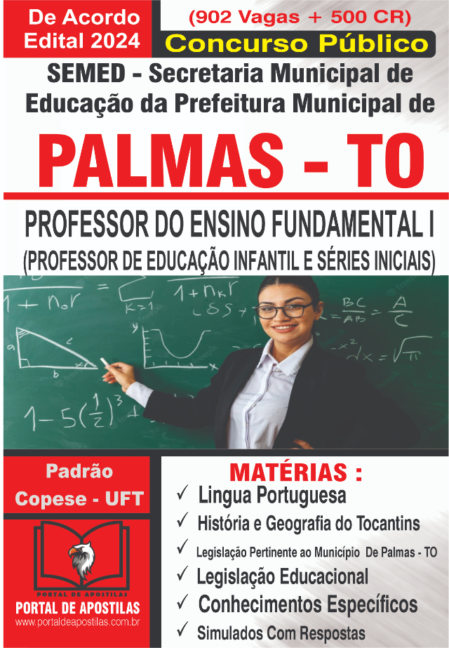  Apostila SEMED Palmas - TO 2024 - Professor do Ensino Fundamental I (Professor de Educao Infantil e Sries Iniciais)