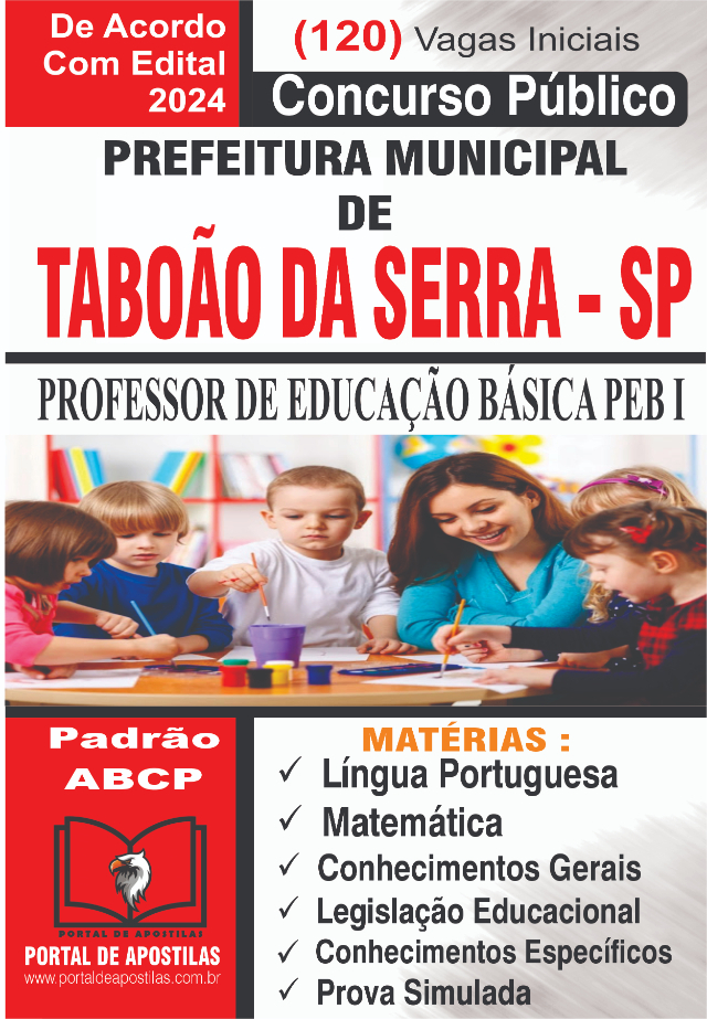 Apostila Da Prefeitura De Taboo Da Serra Professor PEB I