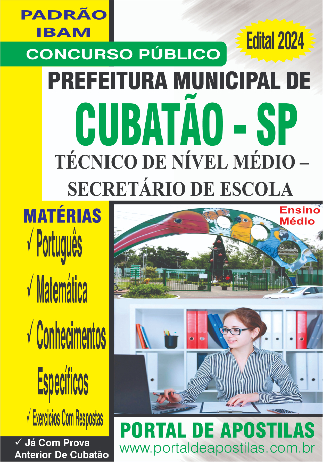 Apostila Da Prefeitura De Cubato TCNICO DE NVEL MDIO - SECRETRIO DE ESCOLA