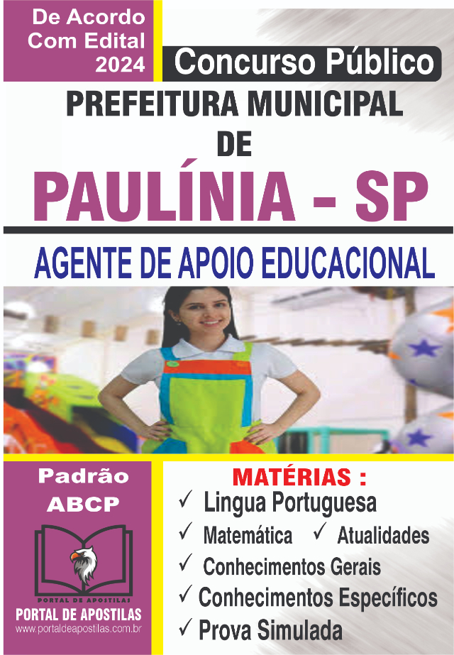 Apostila Da Prefeitura De Paulnia Agente De Apoio Educacional