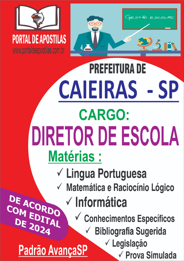 Apostila Da Prefeitura De Caieiras Diretor De Escola