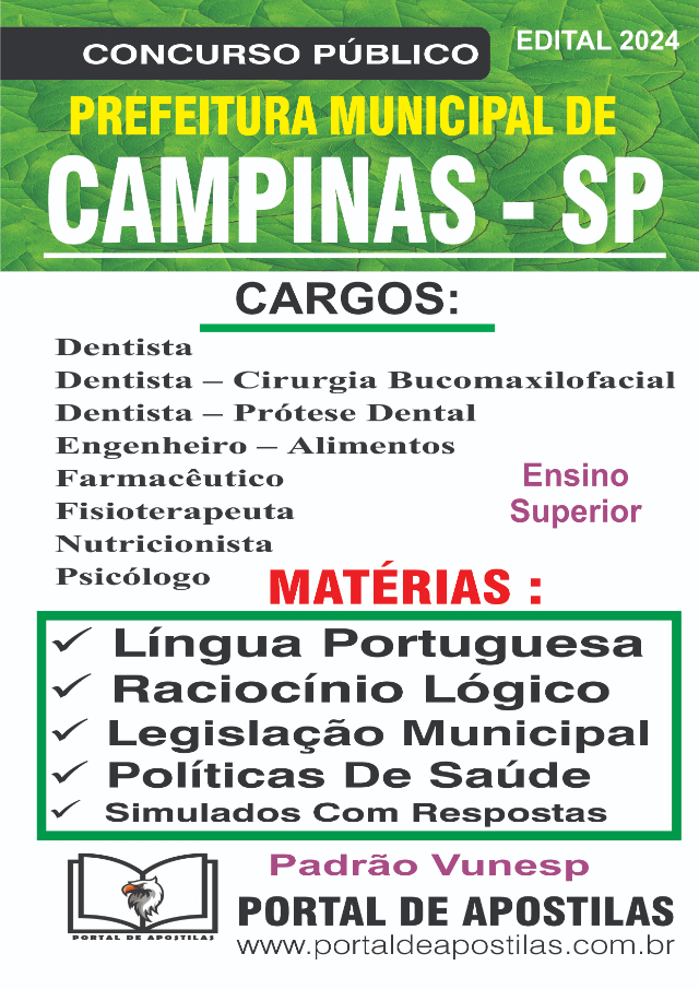 Apostila Da Prefeitura De Campinas Ensino Superior