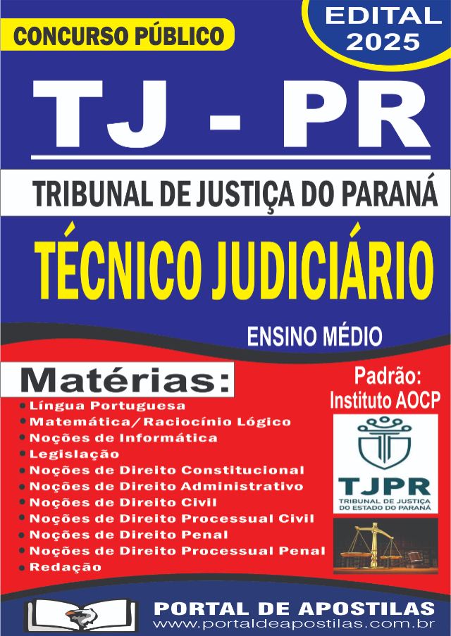 Apostila TJ-PR 2025 - Tcnico Judicirio