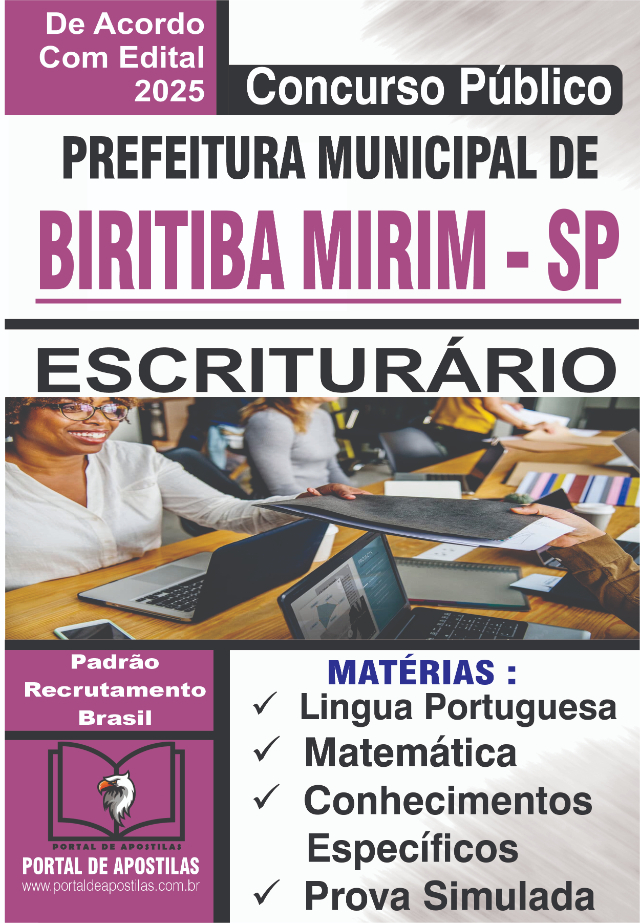 Apostila Da Prefeitura De Biritiba Mirim Escriturrio