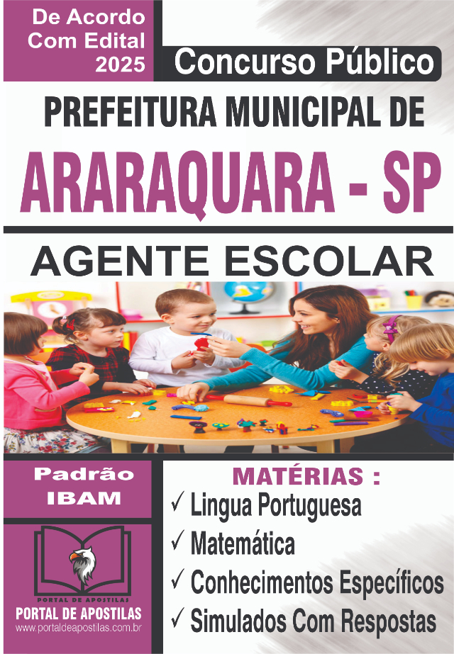 Apostila Da Prefeitura De Araraquara Agente Escolar