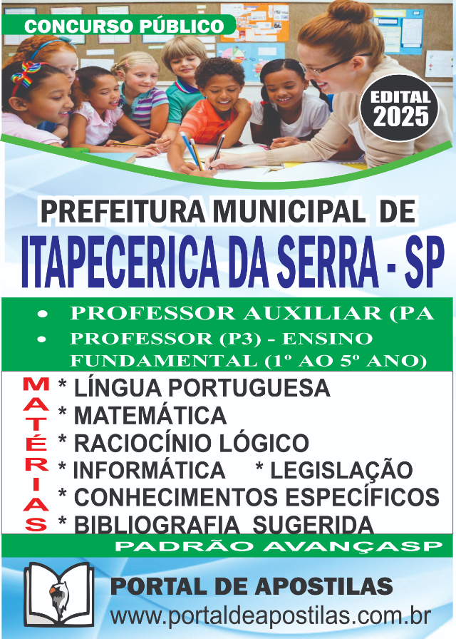 Apostila Da Prefeitura De Itapecerica Da Serra Professor PA e P3