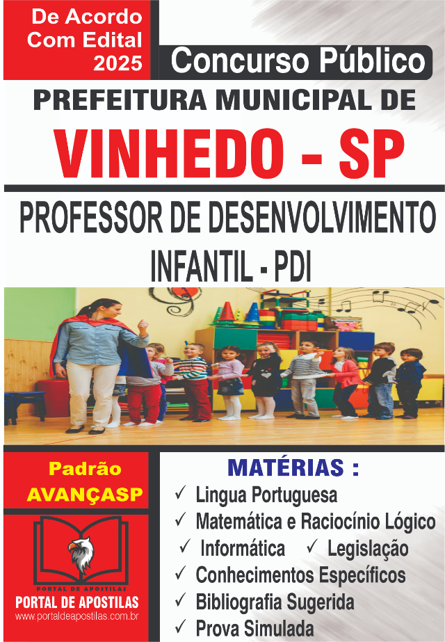 Apostila Da Prefeitura De Vinhedo Professor I Educao Infantil