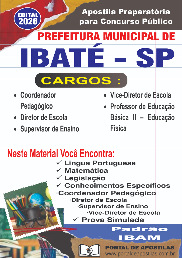 Apostila Da Prefeitura De Ibat� Superior Educa��o 