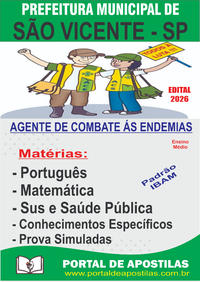 Apostila Da Prefeitura De S�o Vicente Agente De Endemias