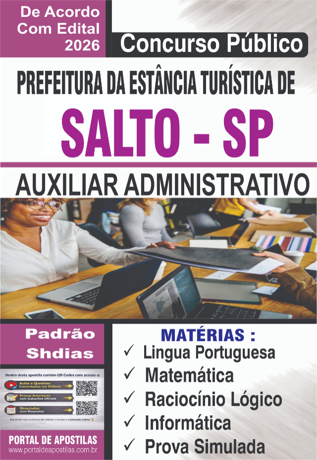 Apostila Da Prefeitura De Salto Auxiliar Administrativo