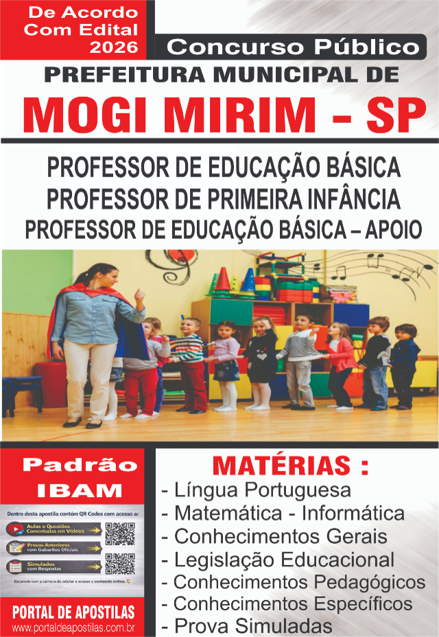 Apostila Da Prefeitura De Mogi Mirim Professor Educa��o B�sica