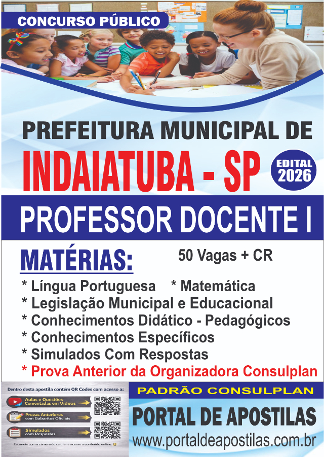 Apostila Da Prefeitura De Indaiatuba Professor Docente I 