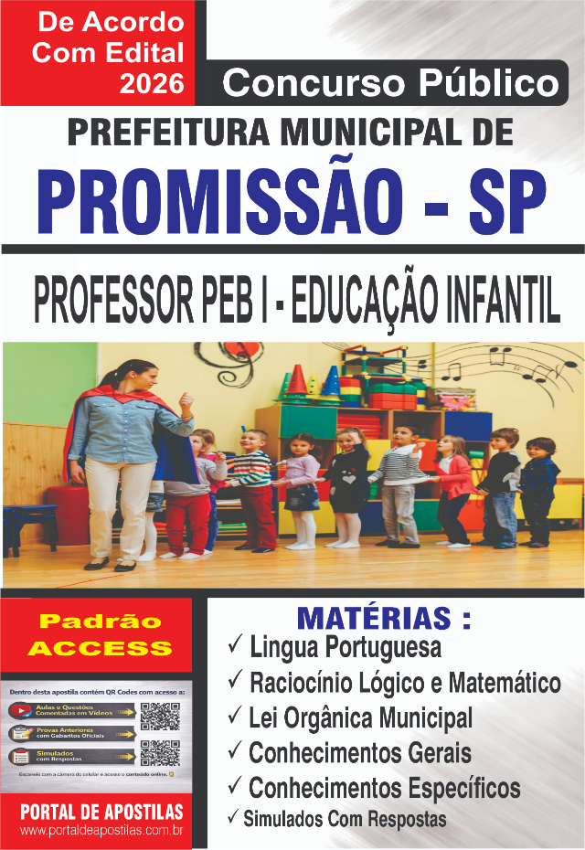 Apostila Da Prefeitura De Promiss�o PROFESSOR PEB I - EDUCA��O INFANTIL 