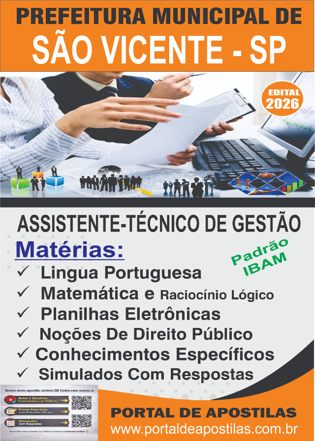 Apostila Da Prefeitura De S�o Vicente Assistente T�cnico De Gest�o