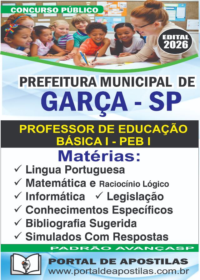 Apostila Da Prefeitura De Gar�a Professor PEB I