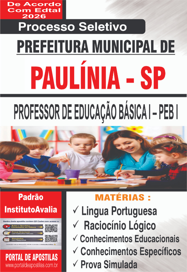 Apostila Da Prefeitura De Paulínia Professor De Educação Básica I 