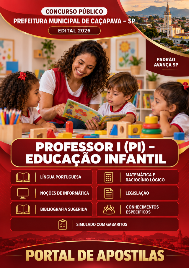 Apostila Da Prefeitura De Caçapava Professor Infantil