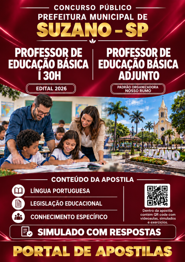 Apostila Da Prefeitura De Suzano Professor Educação Básica I