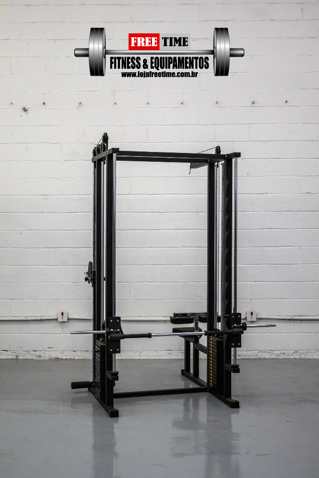 Estação Cross com Smith e puxador 160 kg por R$7.490,00
