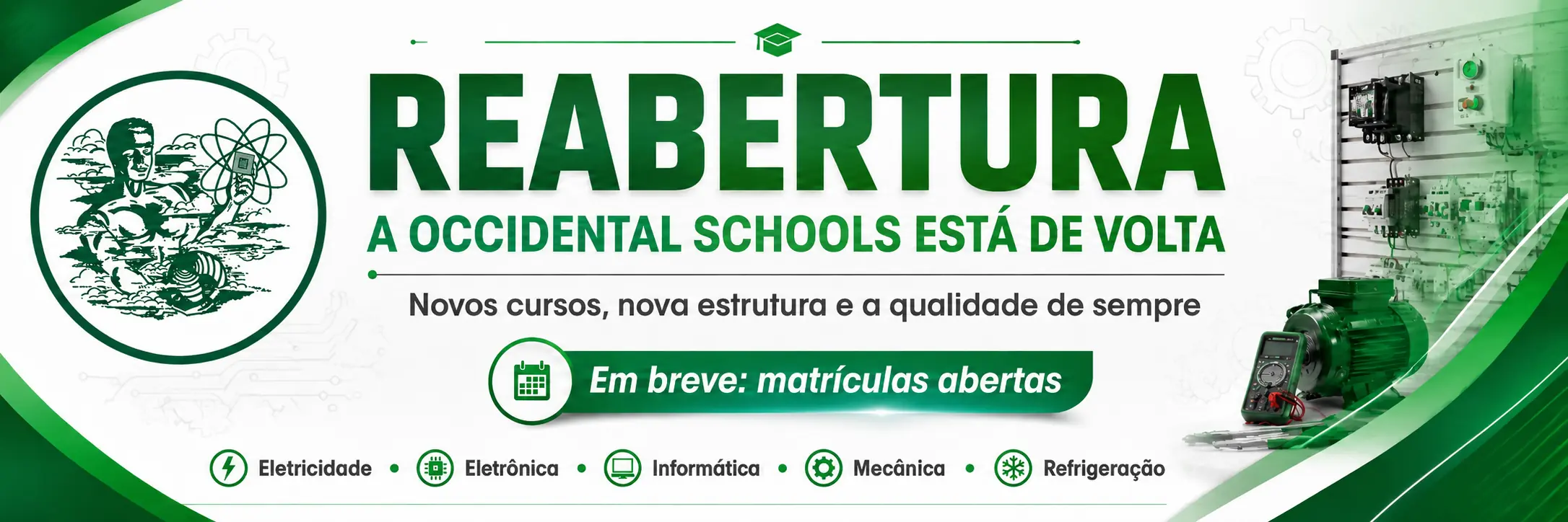 Banner de reabertura do site
